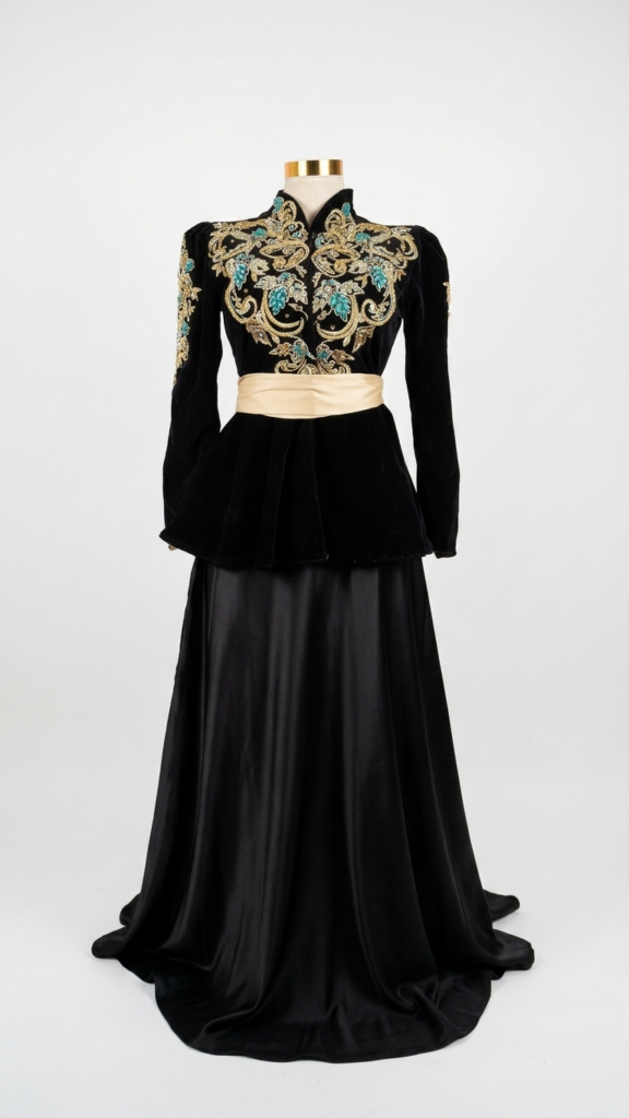 Karakou Sofia Noir - Jupe Evasée