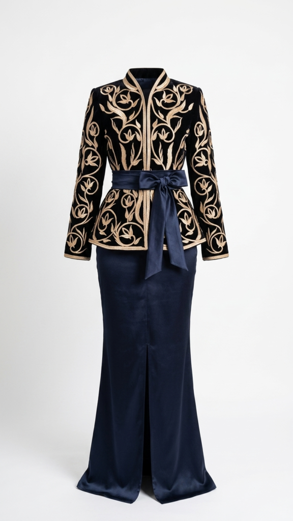 Karakou Mejboud Bleu Marine – Jupe Sirène